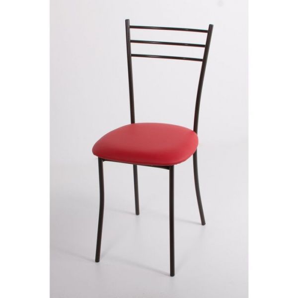 Стул на металлокаркасе Хлоя СТ коричневый/красный