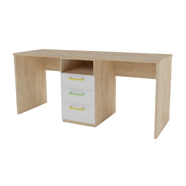 Стол компьютерный на 2 рабочих места «Стайл», 1700 ? 550 ? 745 мм, цвет дуб сонома / белый