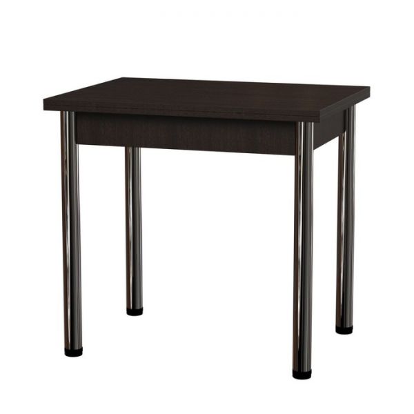 Стол поворотно-откидной «Пируэт», 800(1200) ? 600 ? 750 мм, опора хром, цвет венге