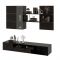 Гостиная Николь , 2000х520х2030, Черный глянец/Черный