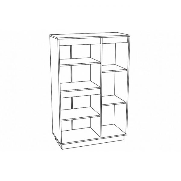 Шкаф Virginia Левый, 11.85, 942х400х1434, Белый Скандинавский/Дуб Бунратти