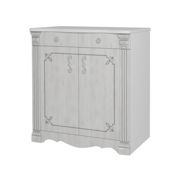 Комод №1 «Ольга 1Н», 860 ? 525 ? 940 мм, цвет белый экспо / ясень анкор светлый