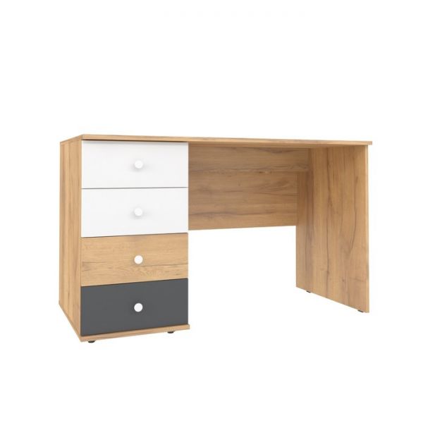 Стол письменный «Лойс 84», 1230 ? 606 ? 744 мм, цвет дуб золотистый / белый / графит