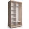 Шкаф-купе Модный Зеркало Ясень шимо светлый/Белый/Венге светлый 1600х600х2300