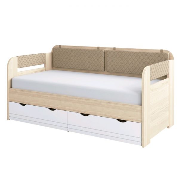 Кровать-тахта с подушками «Стиль 800.4», 1600 ? 800 мм, цвет туя светлая / лайм