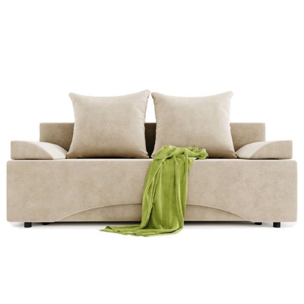 Диван прямой «Престиж», еврокнижка, ППУ, велюр, цвет селфи 01