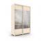 Шкаф-купе Стильный зелкало+ЛДСП Венге светлый/Белый 1600х600х2300