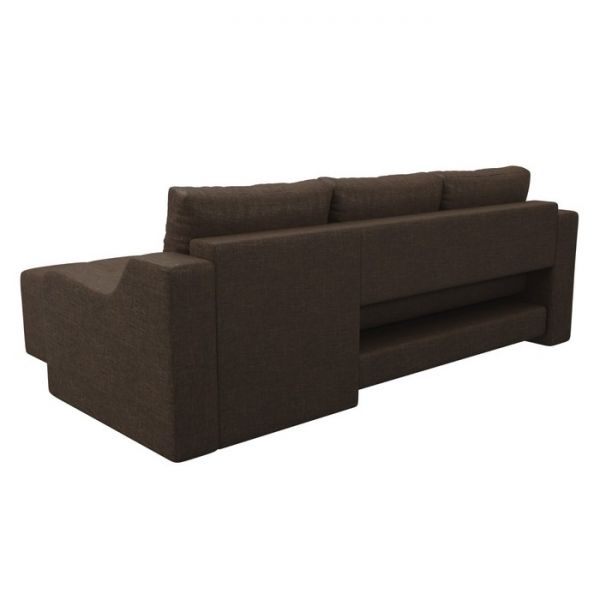 Угловой диван «Элида», правый угол, рогожка, цвет бежевый