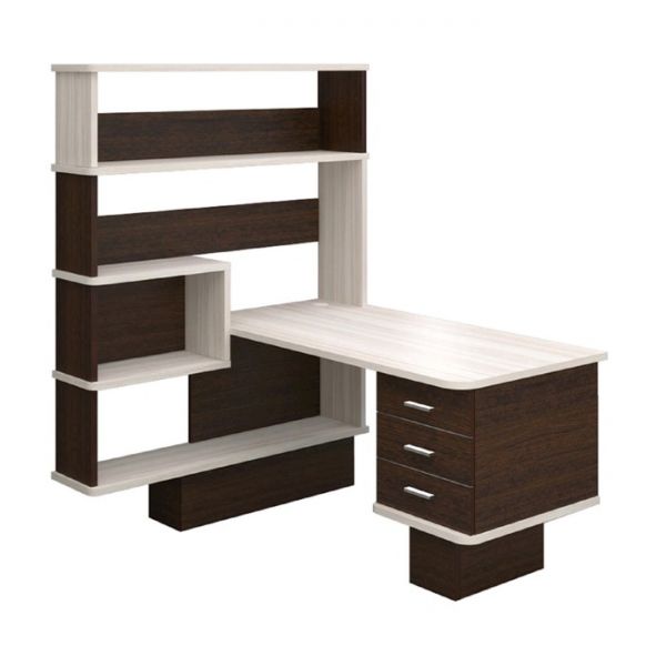 Стол компьютерный «СР 520», 1272 ? 1450 ? 1710 мм, левый, цвет венге / карамель / карамель