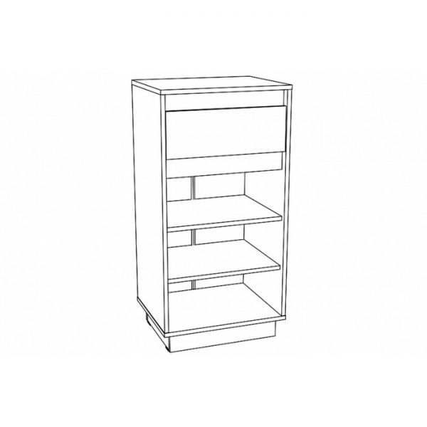 Тумба для обуви Virginia НМ 11.5, 504х400х1004, Белый Скандинавский/Ясень Анкор темный