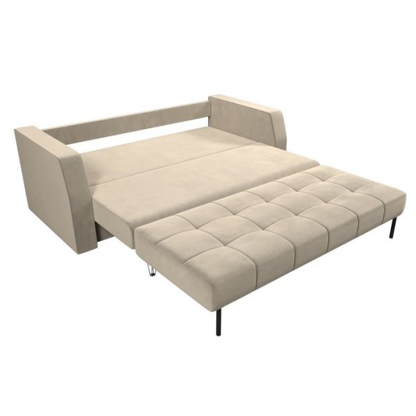 Диван прямой «Малютка», механизм выкатной, экокожа, цвет бежевый