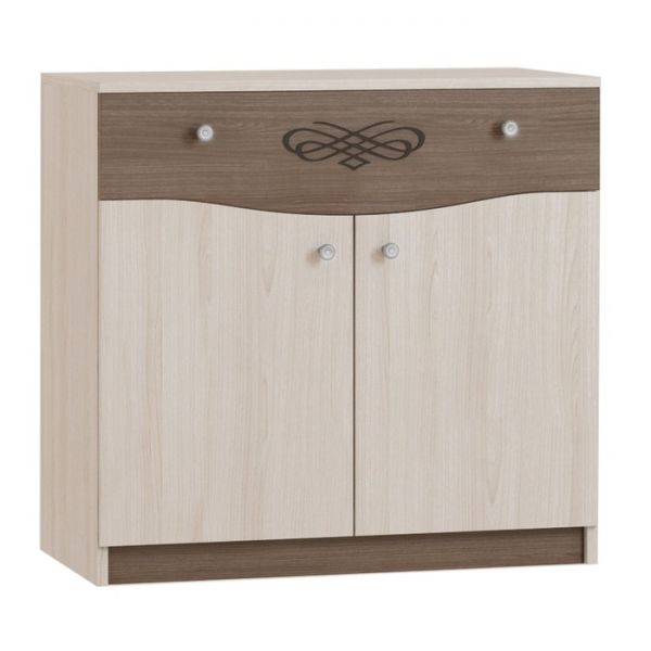 Комод «Ванесса», 902 ? 456 ? 856 мм, цвет ясень шимо светлый / шимо тёмный