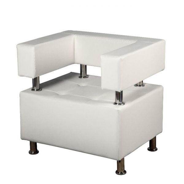 Кресло "Борк",  белый глянец