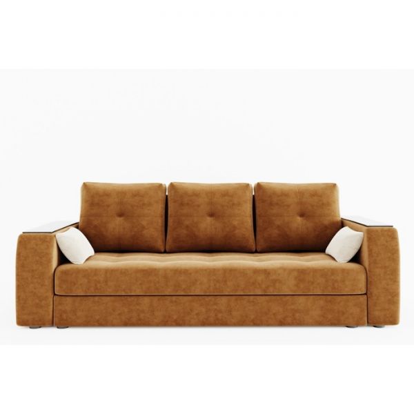 Прямой диван «Сенатор», механизм пантограф, велюр, цвет селфи 01 / селфи 03