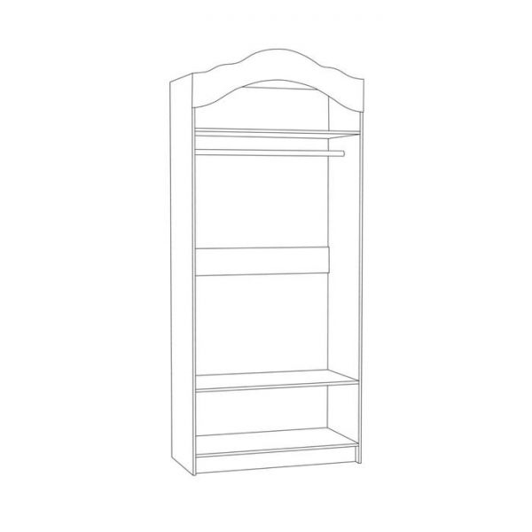 Шкаф 2х ств Роуз 13.195, 1000х509х2353, Белый/Ясень ваниль