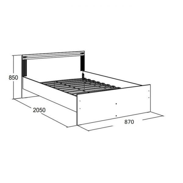 Кровать «Ольга 18», 800 ? 2000 мм, ЛДСП / МДФ, цвет валенсия