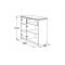 Комод №4 «Ольга 13», 1200 ? 492 ? 1014 мм, цвет ясень анкор тёмный / ясень анкор светлый