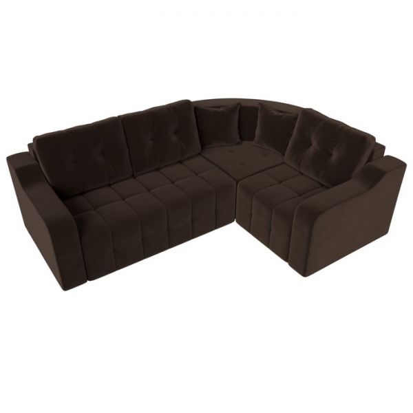 Угловой диван «Кембридж», механизм еврокнижка, микровельвет, цвет бежевый