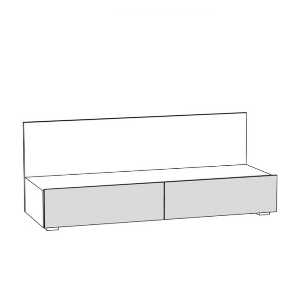 Тумба под ТВ Гринвич 08.115, 1200х416х470, Орех селект каминный/Белый премиум