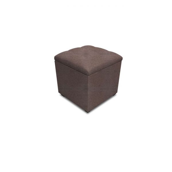 Пуф с крышкой и утяжкой, 400 ? 400 ? 420 мм,  рогожка, цвет savana plus yellow