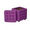 Пуф Теско с крышкой 400х400х460 фиолетовая рогожка