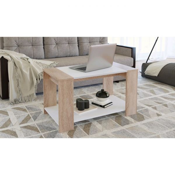 Стол журнальный «Аврора», 890 ? 500 ? 480 мм, цвет сонома / белый