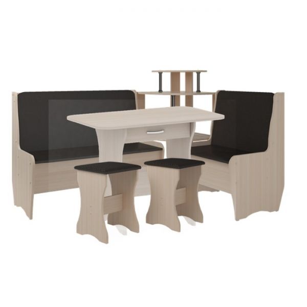 Кухонный уголок Трапэзи ТЕССЕРА 1582х1182х990 PUNTO-бронзовая /Дуб Девонширский