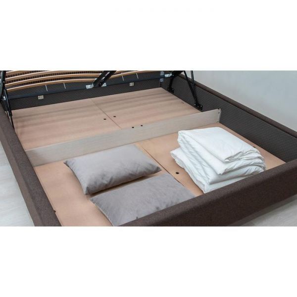 Кровать Фаина, 1600х2000, ортопедическое осн+ПМ, Коричневый