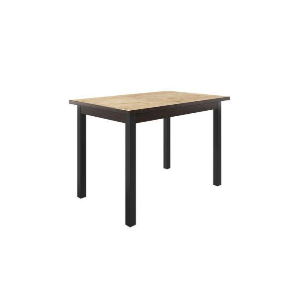 Стол обеденный Квант 1100х750х756 ЛДСП дуб бунратти/венге/опоры метал. черный