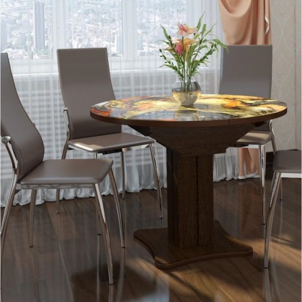 Стол раздвижной «Овация», 1000(1350) ?1000 ? 750 мм, цвет белёный дуб / 443439742