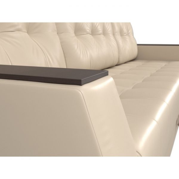 Диван прямой «Атлантида Б/С», механизм еврокнижка, экокожа, цвет чёрный