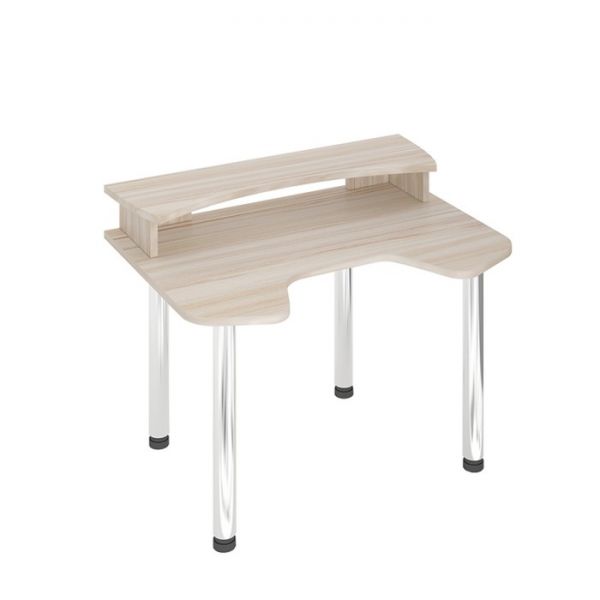 Стол СКЛ-Игр120МО с надстройкой, 1200 ? 900 ? 950 мм, цвет белый жемчуг