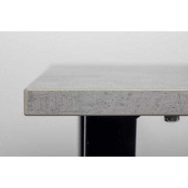 Стол АТЛАНТ-07 1400/2000х900х750  Бетон Чикаго светлый/Опора АТЛАНТ-Черный матовый