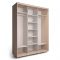 Шкаф-купе Дивный зеркало Бабочки Венге светлый/Белый 2100х600х2300