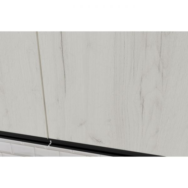 Кухонный гарнитур Амели компакт 2200х600х2170 Белый/Дуб бунратти/Дуб грей