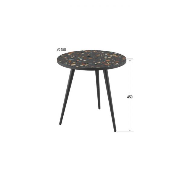 Стол журнальный «Палладио», 450 ? 450 ? 450 мм, цвет терраццо белый