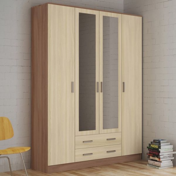 Шкаф 4-х дверный Квадро 1600х482х2200 Венге/Лоредо