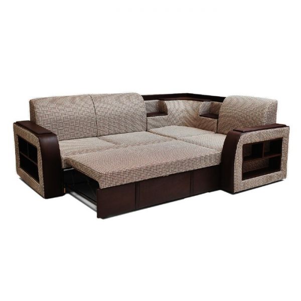 Угловой диван «Фараон», ППУ, механизм дельфин, цвет галс 3 / астор 536