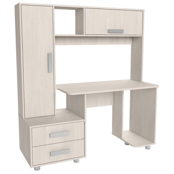 Стол компьютерный Альянс 8, 1450х570х1600, Дуб молочный