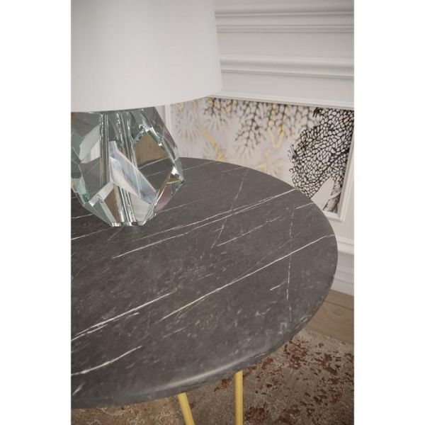 Стол журнальный «РИД Голд 430», 550 ? 550 ? 450 мм, цвет белый мрамор