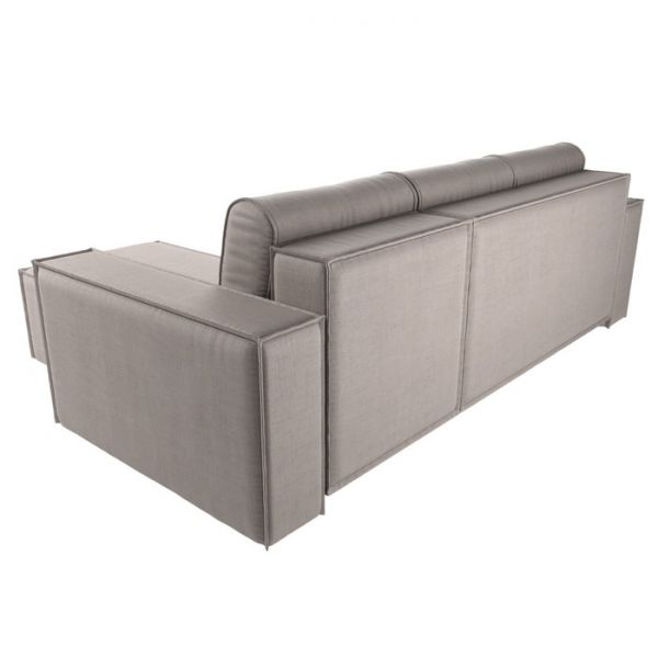 Угловой диван «Куба», механизм еврокнижка, рогожка, цвет бежевый