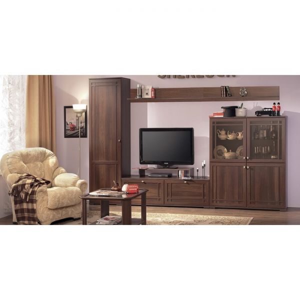 Шкаф-сервант Sherlock 22, 1204 ? 400 ? 1568 мм, цвет орех шоколадный