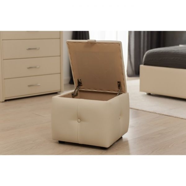 Квадратный пуф «Алеро», 450 ? 450 ? 385 мм, цвет взбитые сливки