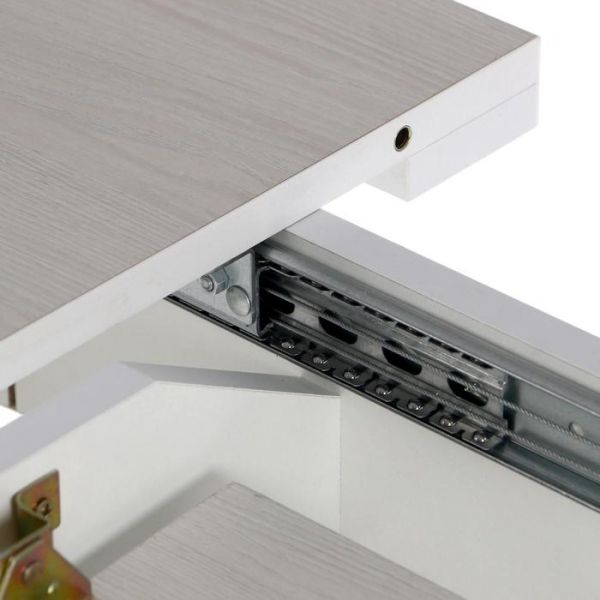 Стол раскладной Ялта-1 1100/1420х700х750 Анкор светлый/ белый/опоры массив резной