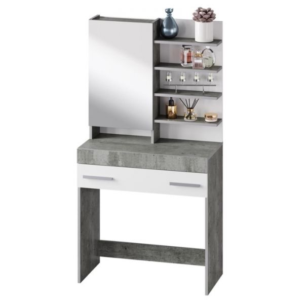 Туалетный столик Инстайл 800х400х1580 метрополитан грей/белый матовый