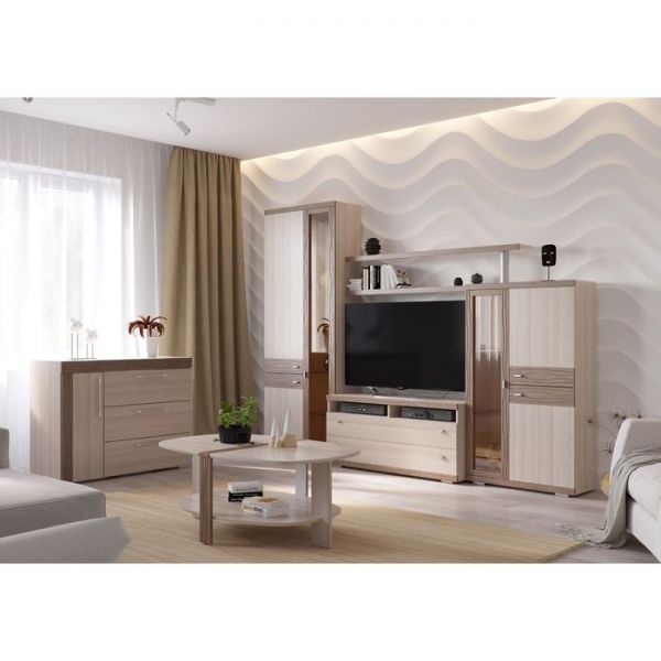 Стол журнальный ДЖОРДАН Ясень шимо светлый МДФ-ясень темный