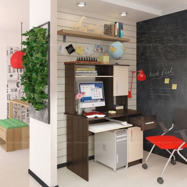 Стол компьютерный Интел-15 1000x600x1430 Бодега тёмный /Бодега светлый