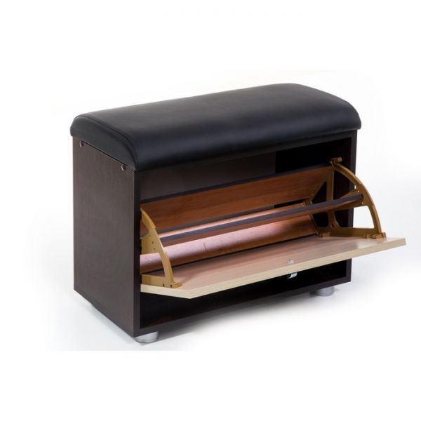 Обувница МС 1(118), 620х300х460, Венге/Ясень/Черный