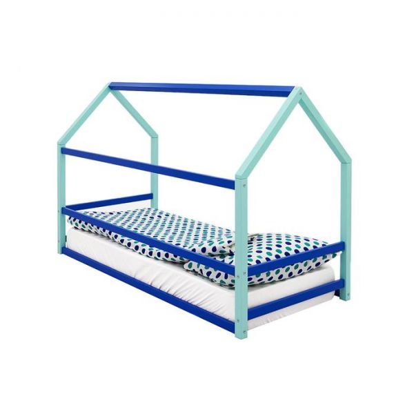 Детская кровать-домик Монтессори Бельмарко Svogen мятно-синий