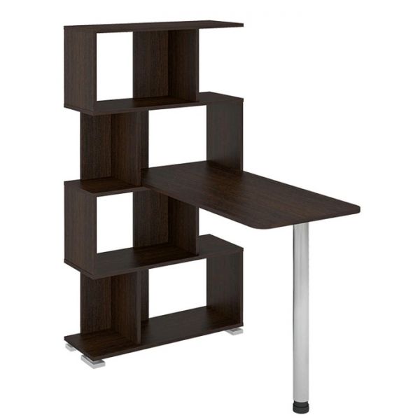 Стол-стеллаж «СЛ-5-4СТ», 750 ? 1099 ? 1395 мм, цвет венге / карамель / венге